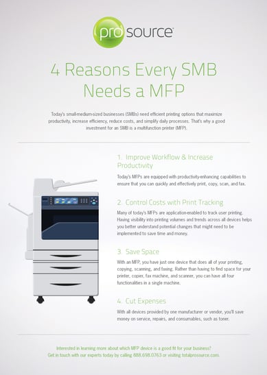 4 Reasons Every SMB Needs a MFP Infographic