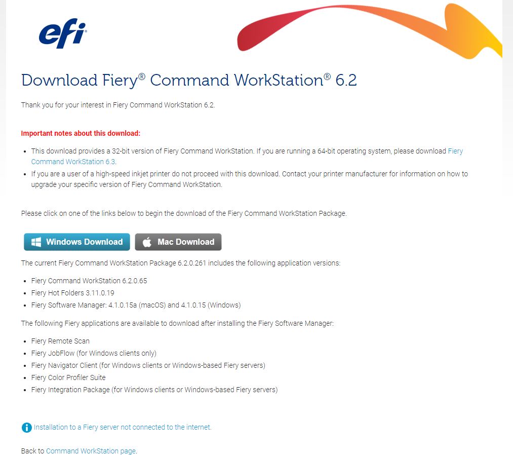 how to install fiery system software